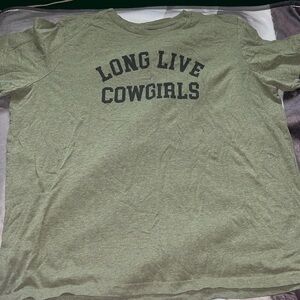 COPY - XL army green “Long Live Cowgirls” t-shirt - Wrangler